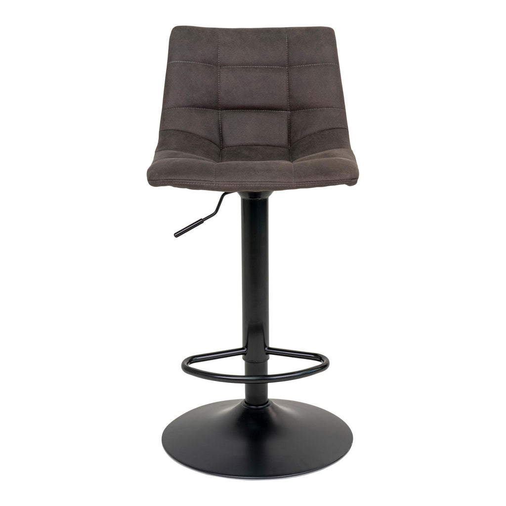 Middelfart Bar Chair - Bar chair in dark grey with black legs (set of 2)